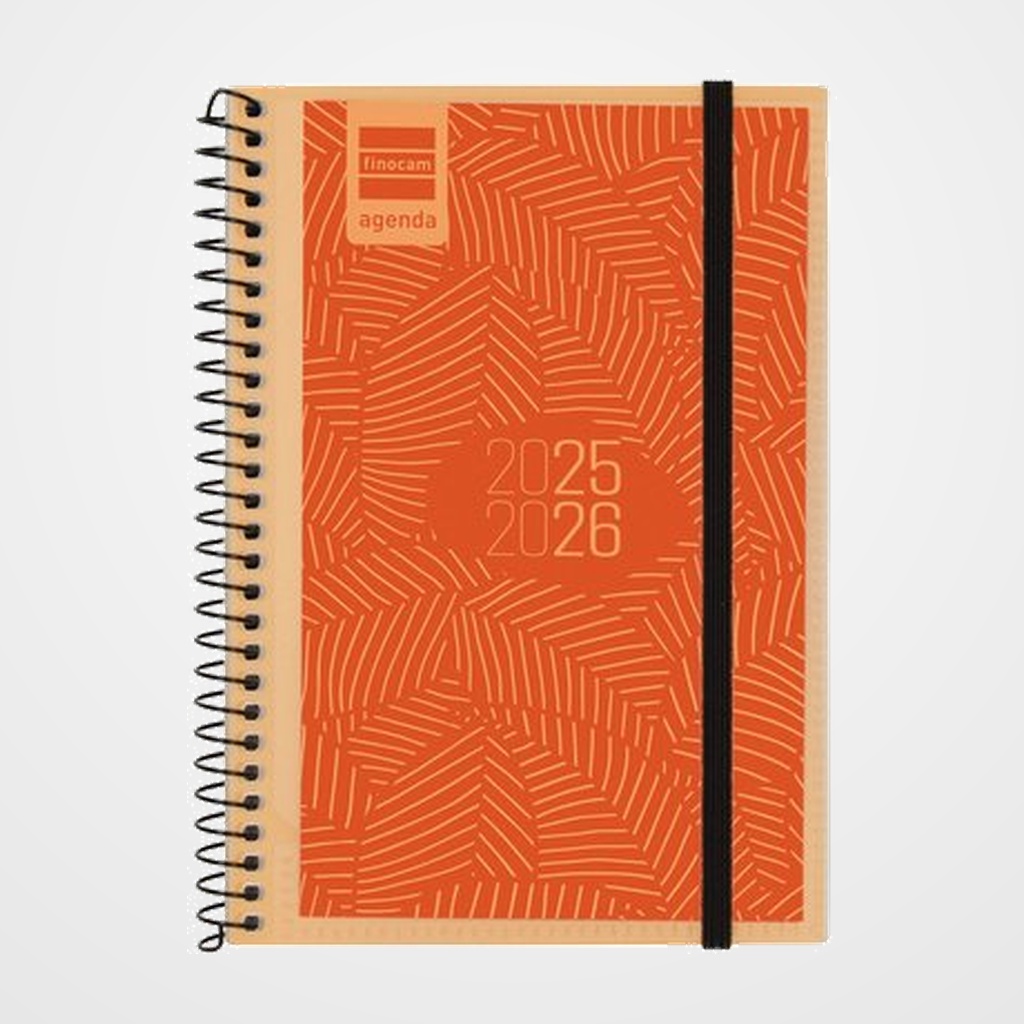 [82503817] AGENDA ESCOLAR (2025-26) FINOCAM ESPIR ESPIRAL tapa PP S/V APAIS. E8 120x171 con GOMA PERSONALIZABLE