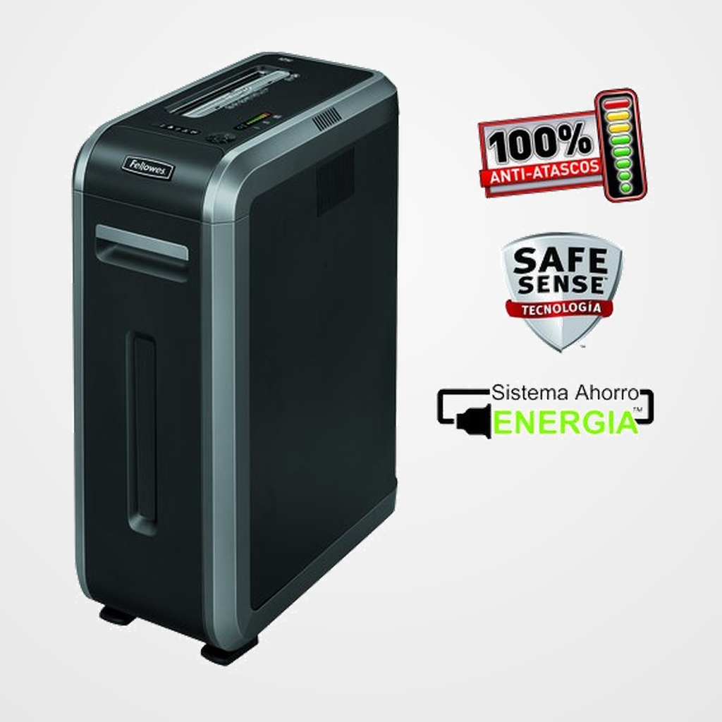 DESTRUCTORA FELLOWES 125i (18h TIRAS) Nv.seg.2 - tira 5,8mm, ancho 230mm, dep.53L