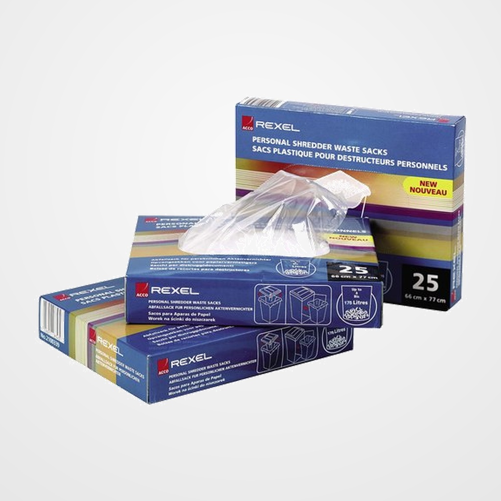 BOLSA para DESTRUCTORAS REXEL AS1000 - 87,5 LITROS PAQUETE DE 100