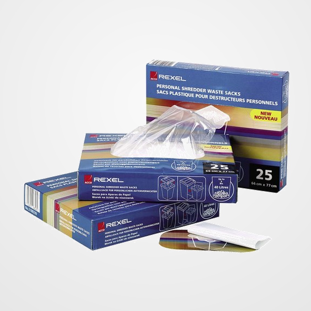 BOLSA para DESTRUCTORAS REXEL AS3000 - 175 LITROS PAQUETE DE 100
