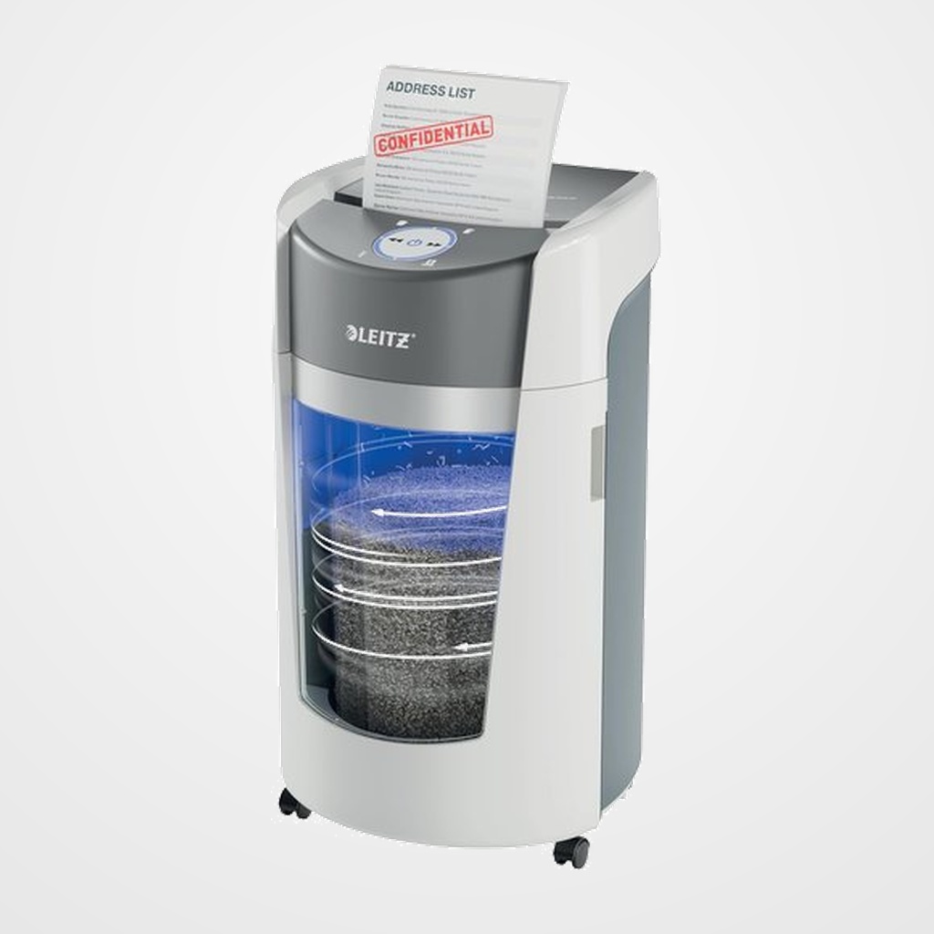 DESTRUCTORA LEITZ OPTIMAX OFFICE (10h MICROCORTE) Nv.seg.5 microcorte 2x15mm dep.35L