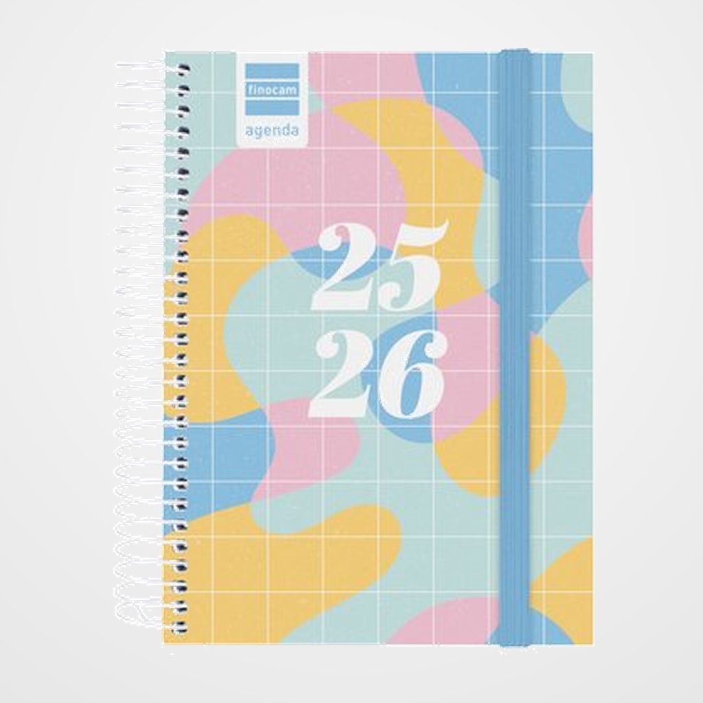 AGENDA ESCOLAR (2025-26) FINOCAM SECUNDARIA ESPIRAL tapa PP D/P 8º 120x164 con GOMA ART