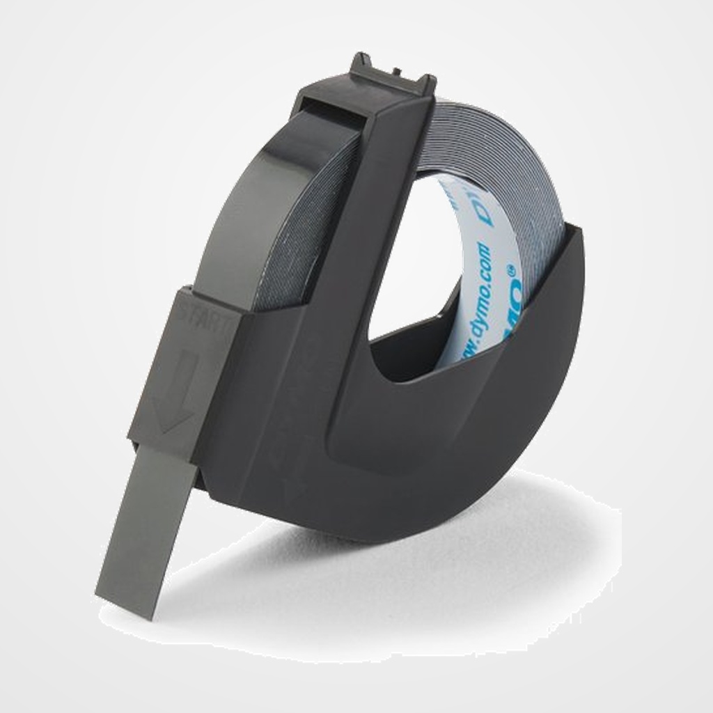 CINTA de ROTULAR DYMO TRADICIONAL  3m  9mm NEGRO (520109)