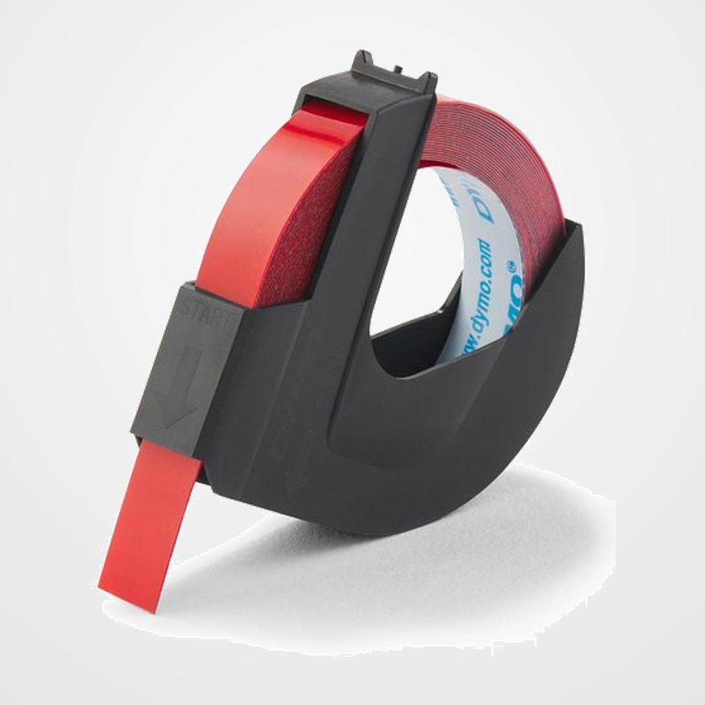 CINTA de ROTULAR DYMO TRADICIONAL  3m  9mm ROJO (520102)