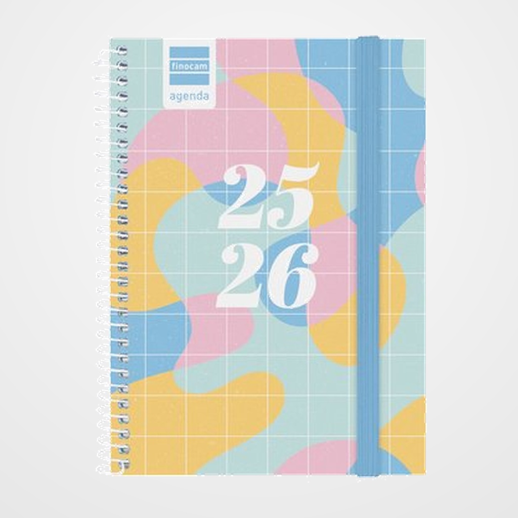 AGENDA ESCOLAR (2025-26) FINOCAM SECUNDARIA ESPIRAL tapa PP S/V APAIS. 8º 120x164 con GOMA ART