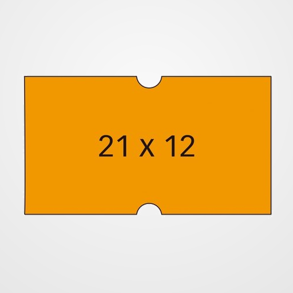 ETIQUETAS de PRECIOS APLI ADH.PERMANENTE 21x12 mm FLUOR ROLLO 1.000 uds. PACK de 6