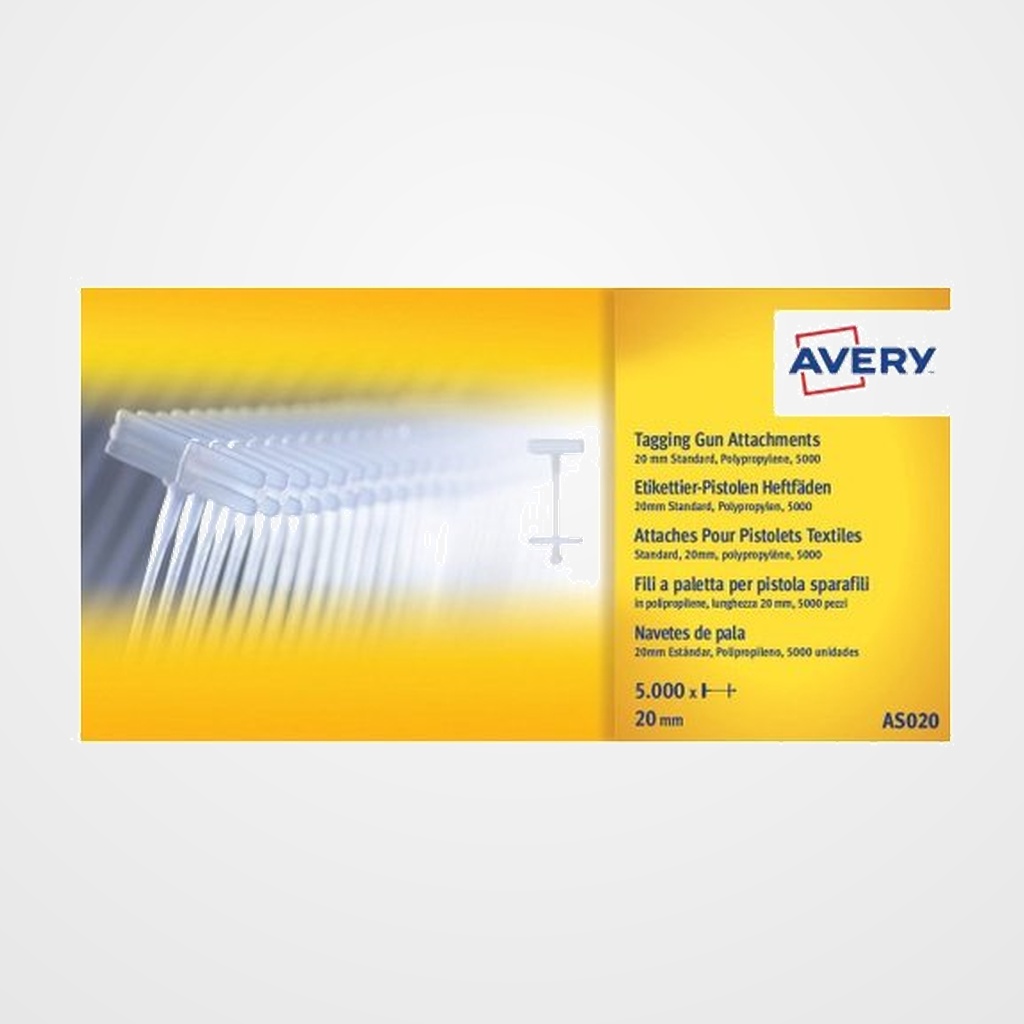 RECAMBIO AVERY NAVETE PLASTICO 20mm C/5000