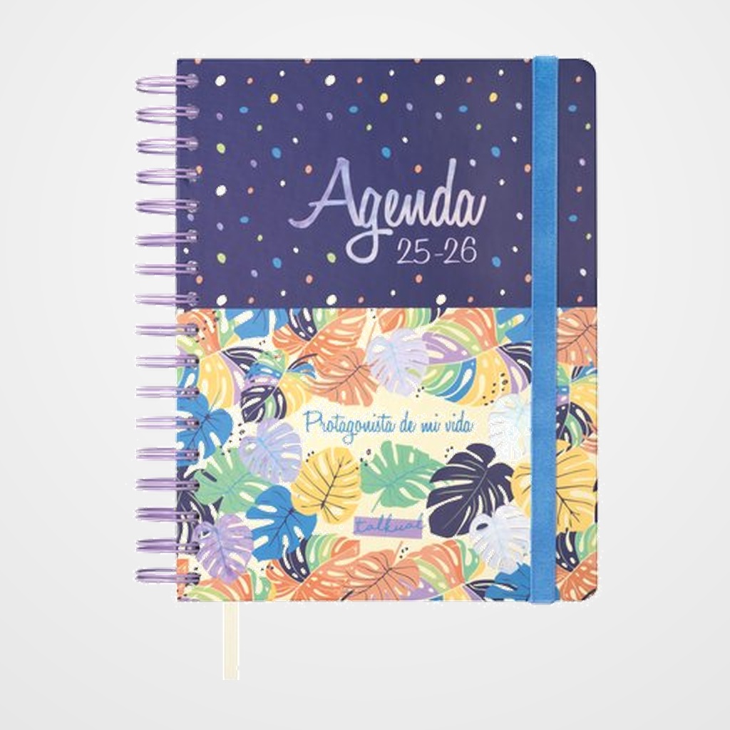 [82503864] AGENDA ESCOLAR (2025-26) FINOCAM TRENDY TALKUAL WIRE-O tapa EXTRA S/V APAIS. 4º 155x217 con GOMA VIDA