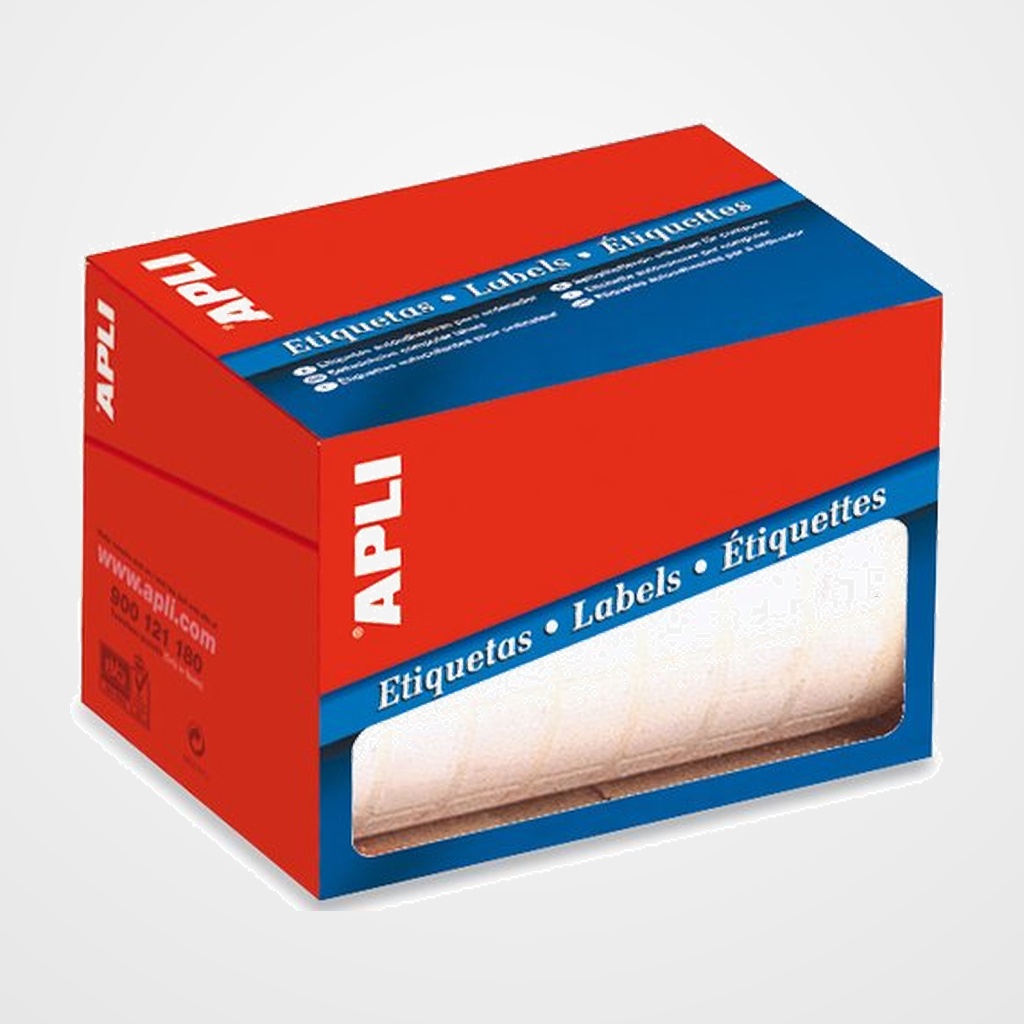 ETIQUETAS ADH.MANUALES ROLLO APLI BLANCAS C.ROMOS  31x100 mm 500 uds.(01692)