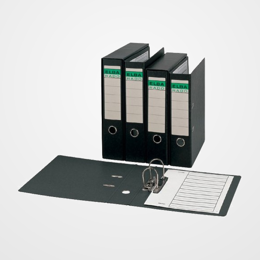 ARCHIVADOR palanca ELBA CARTON COMPACTO RADO JASPEADO Fº 80mm (1290700)