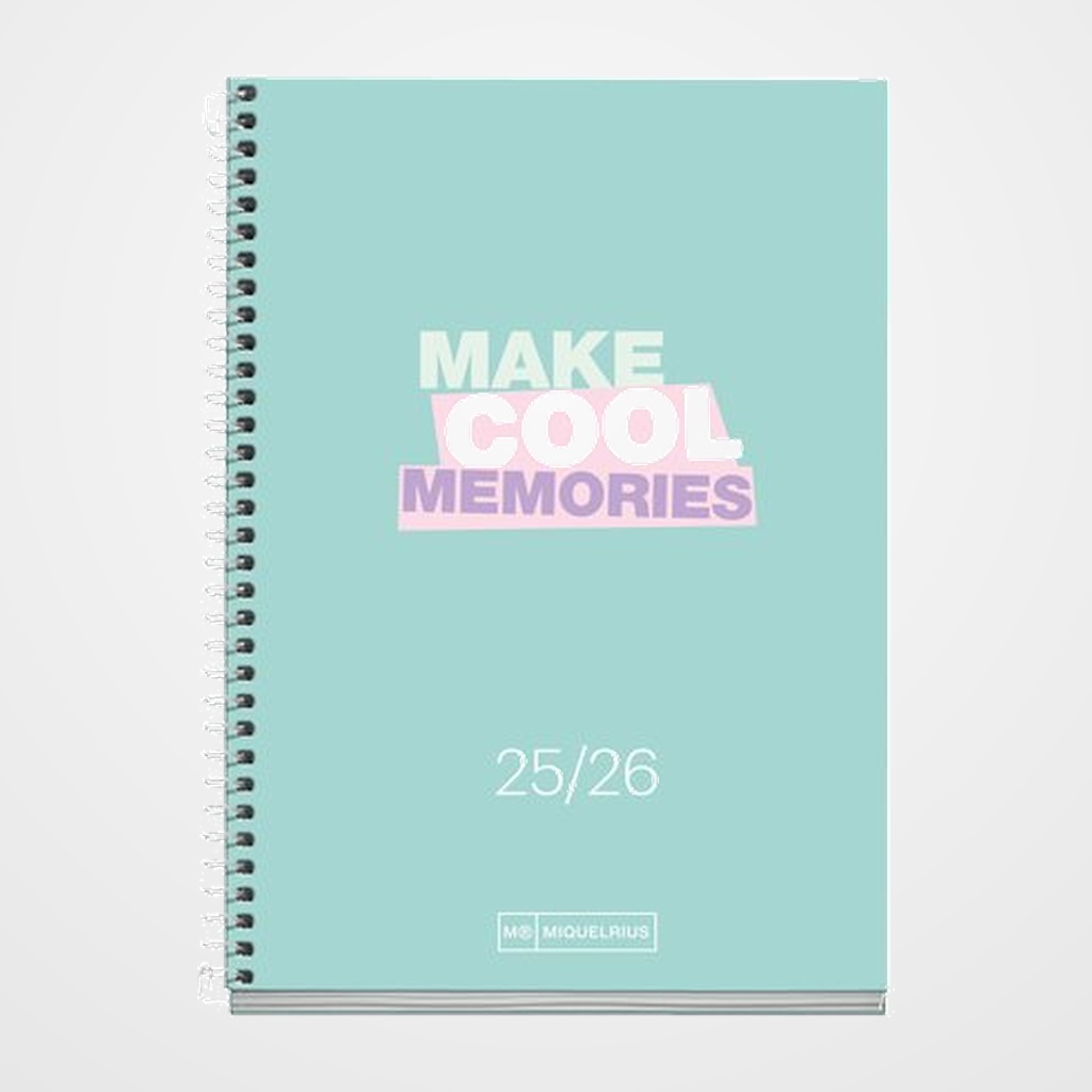 [82503986] AGENDA ESCOLAR (2025-26) MIQUELRIUS SCHOOL WRITE ESPIRAL tapa EXTRA ACTIVA 8º 117x174 D/P VERDE