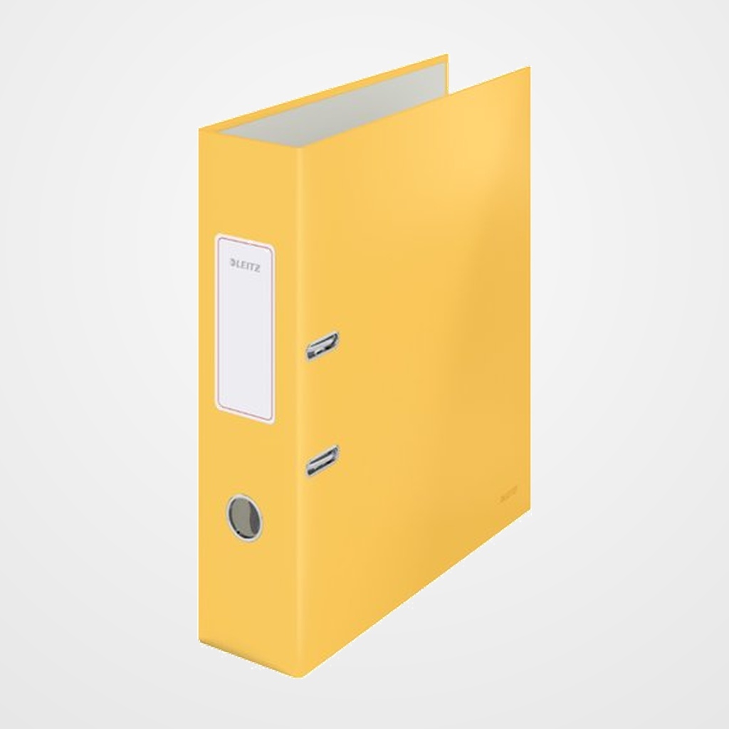ARCHIVADOR palanca LEITZ COSY A4 180º 80mm AMARILLO