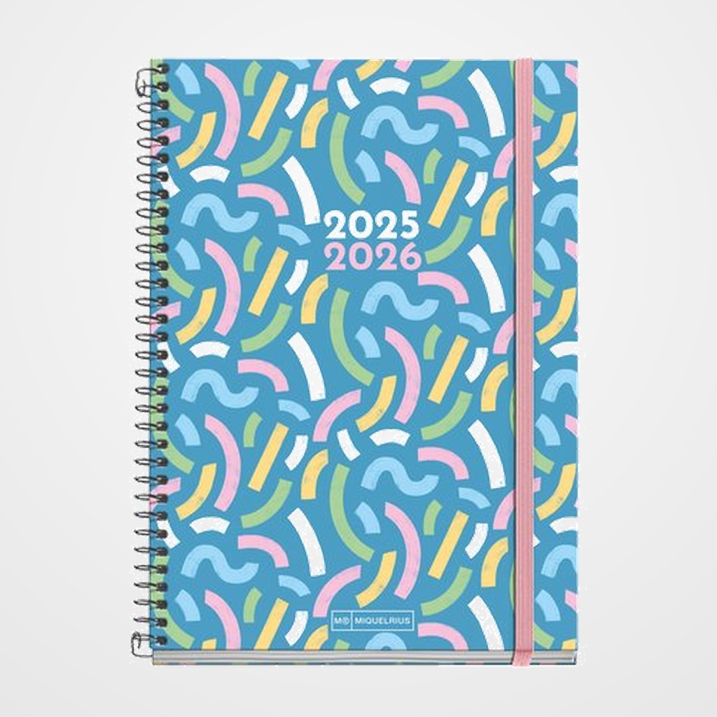 [82503915] AGENDA ESCOLAR (2025-26) MIQUELRIUS TEEN ESPIRAL tapa EXTRA con GOMA PLUS 4º 155x215 D/P SERPENTINA