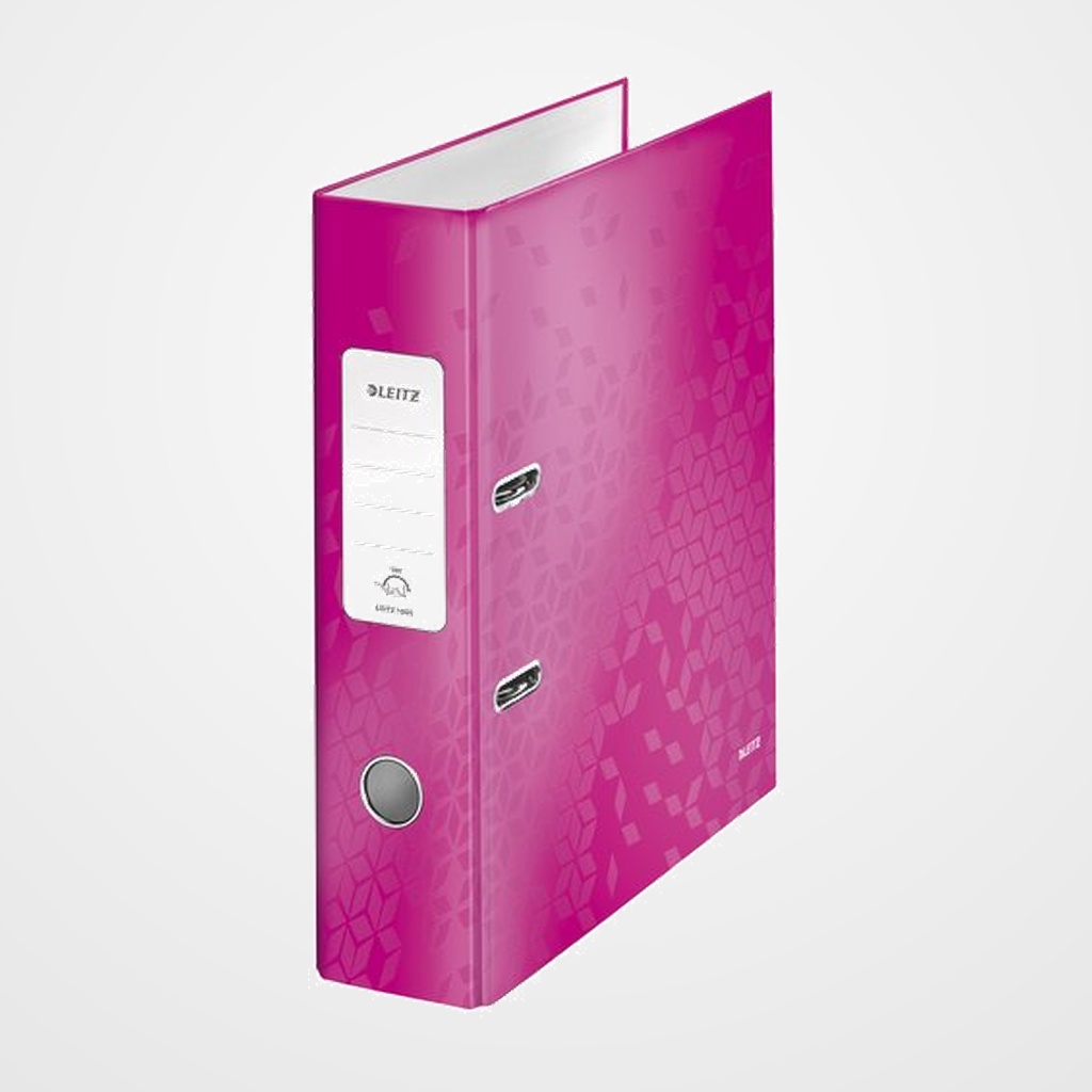 ARCHIVADOR palanca LEITZ WOW A4 180º 80mm FUCSIA