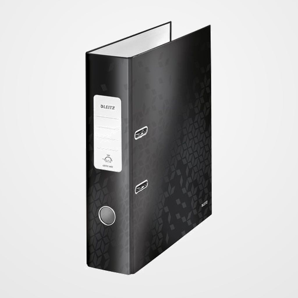 ARCHIVADOR palanca LEITZ WOW A4 180º 80mm NEGRO