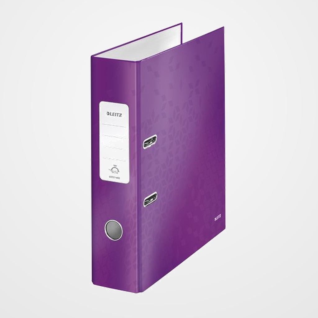 ARCHIVADOR palanca LEITZ WOW A4 180º 80mm VIOLETA