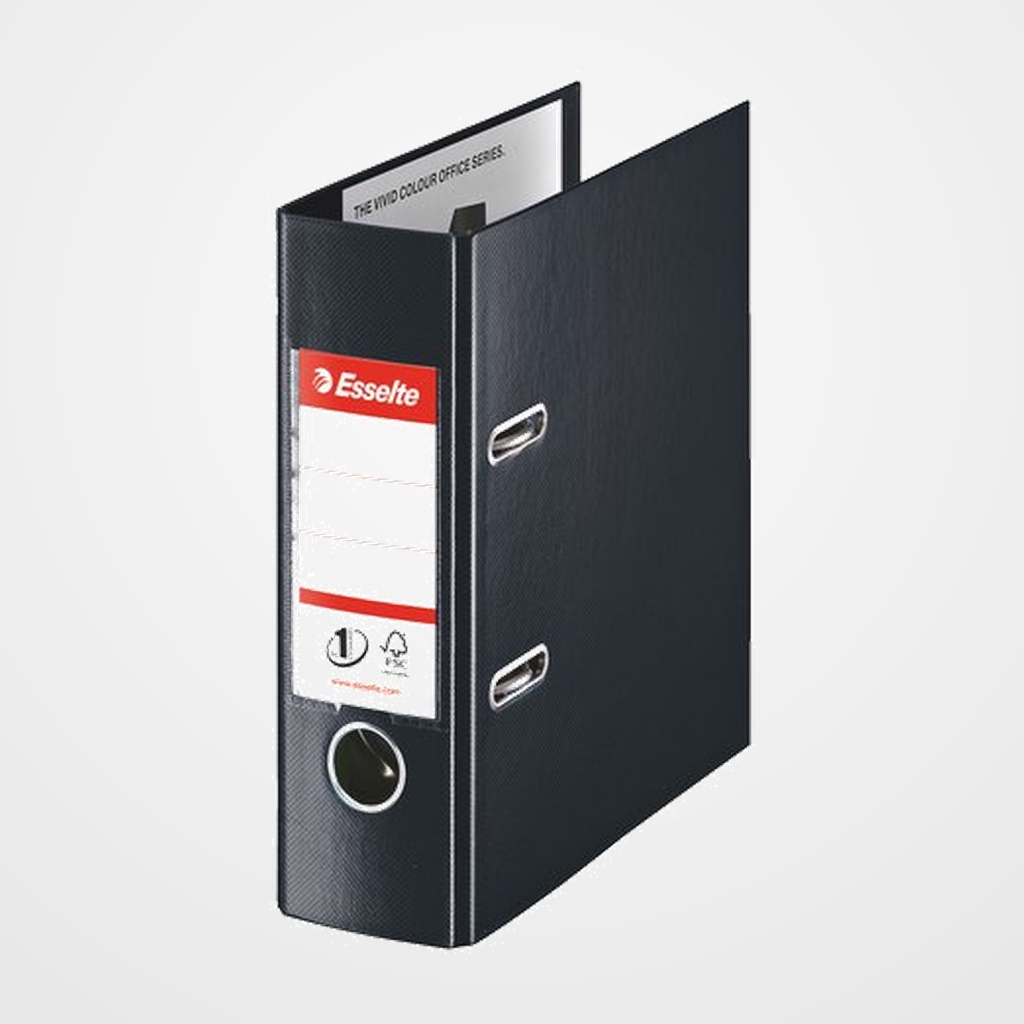 ARCHIVADOR palanca ESSELTE PLASTICO con RADO A5 75mm NEGRO (46076)