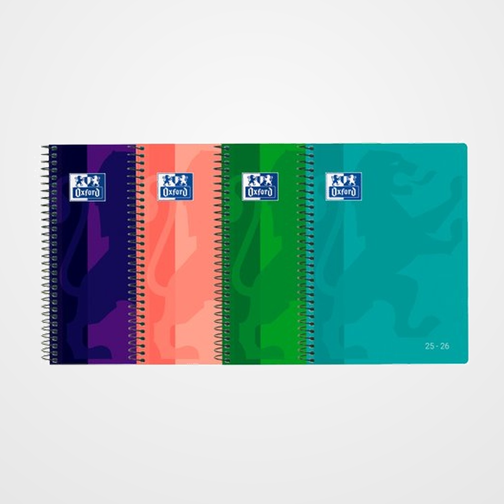 [82503568] AGENDA ESCOLAR (2025-26) OXFORD SCHOOL ESPIRAL tapa PP 4º S/V SURTIDO (4 col.)
