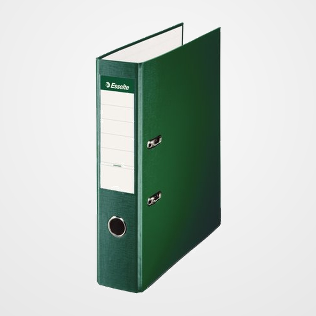 ARCHIVADOR palanca ESSELTE PLASTICO FORRADO con RADO A4 75mm VERDE