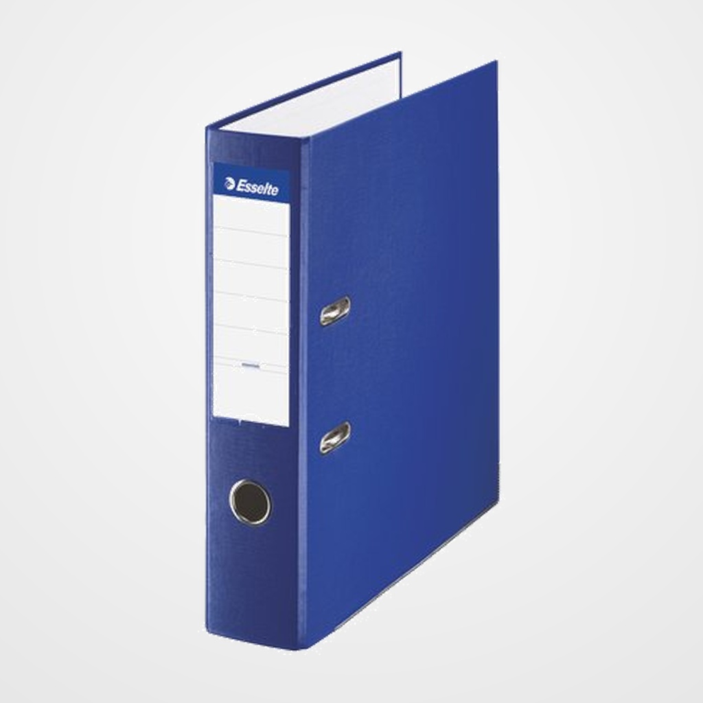 ARCHIVADOR palanca ESSELTE PLASTICO FORRADO con RADO Fº 75mm AZUL