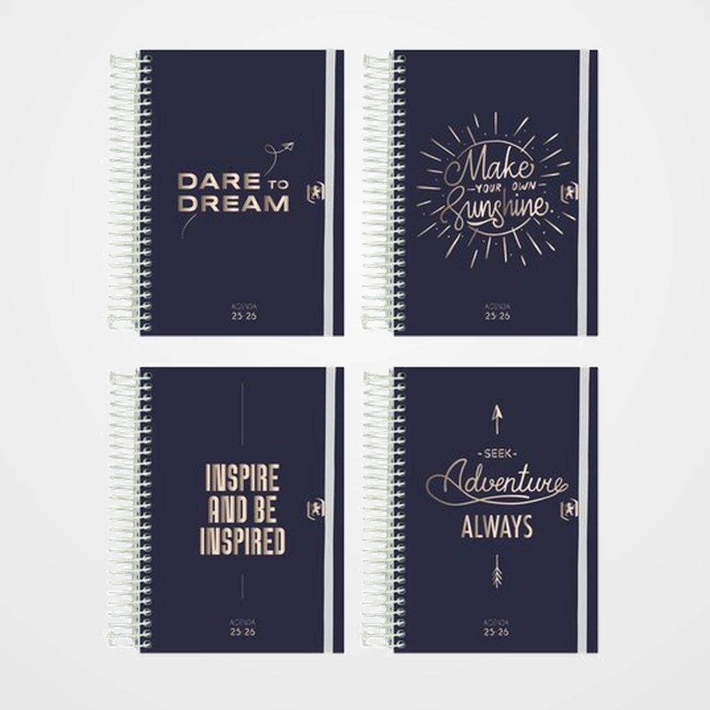 [82503577] AGENDA ESCOLAR (2025-26) OXFORD SO CHIC ESPIRAL tapa EXTRADURA con GOMA 8º D/P SURTIDO (4 mod.)