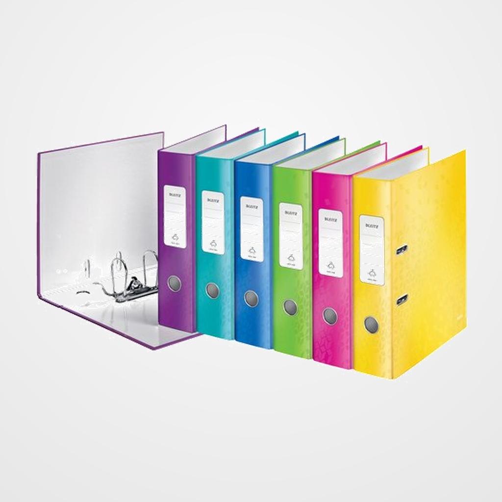 ARCHIVADOR palanca LEITZ WOW A4 180º 80mm SURTIDO