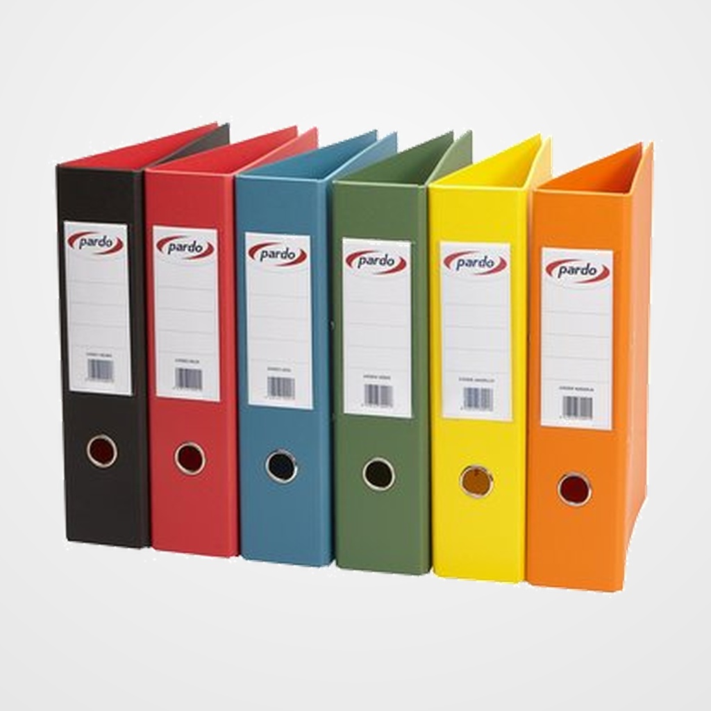 ARCHIVADOR palanca PARDO PLASTICO EXTRA Fº 70mm AMARILLO