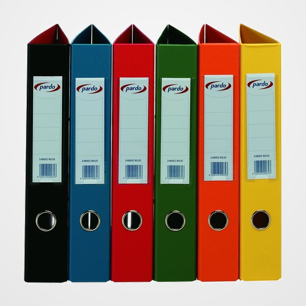 ARCHIVADOR palanca PARDO PLASTICO EXTRA Fº 70mm ROJO