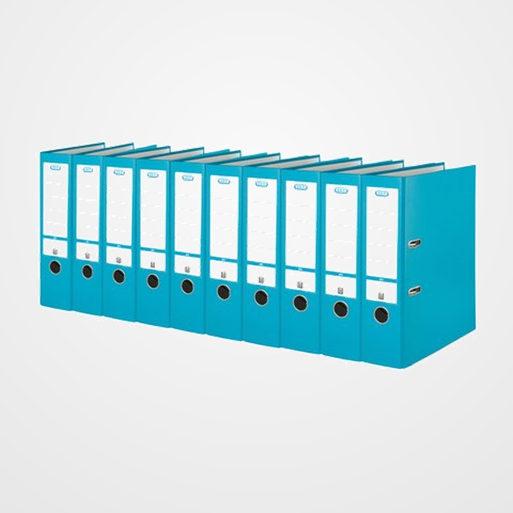ARCHIVADOR palanca ELBA FORRADO PP RADO TOP A4 80mm AZUL TURQUESA