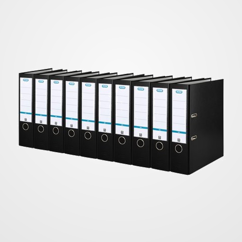 ARCHIVADOR palanca ELBA FORRADO PP RADO TOP A4 80mm NEGRO (1045606)