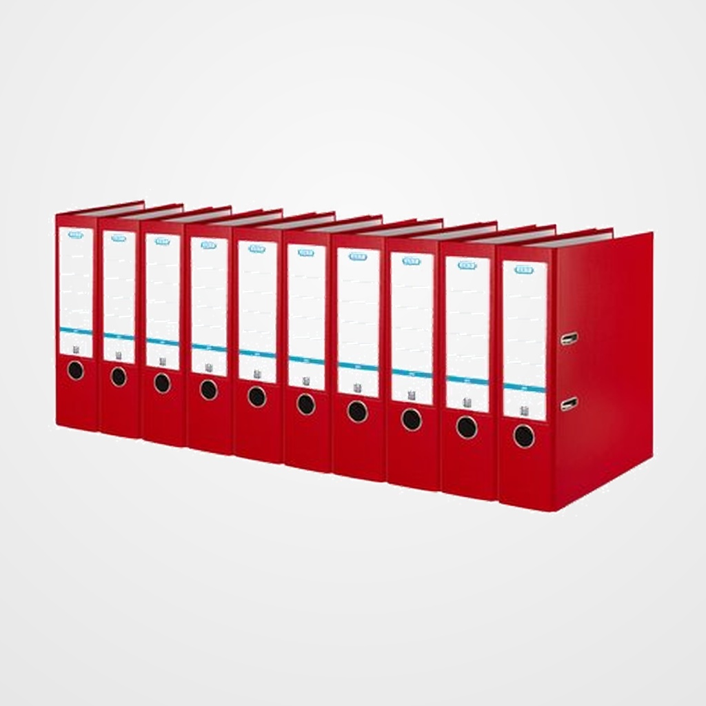 ARCHIVADOR palanca ELBA FORRADO PP RADO TOP A4 80mm ROJO (1045603)