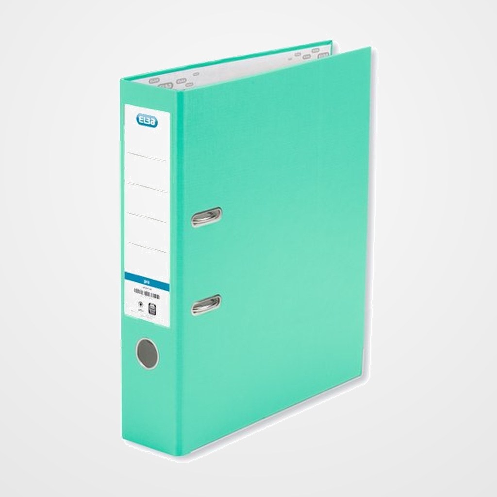 ARCHIVADOR palanca ELBA FORRADO PP RADO TOP Fº 80mm AZUL MENTA