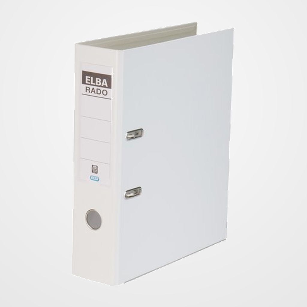 ARCHIVADOR palanca ELBA FORRADO PVC RADO PLAST A4 80mm BLANCO (1049708)
