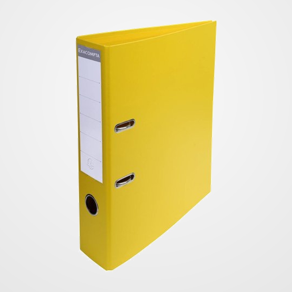 ARCHIVADOR palanca EXACOMPTA PREM TOUCH FORRADO PVC RADO A4 70mm AMARILLO