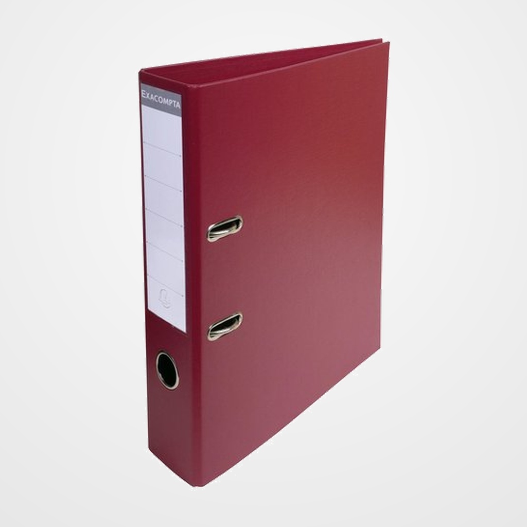ARCHIVADOR palanca EXACOMPTA PREM TOUCH FORRADO PVC RADO A4 70mm BURDEOS