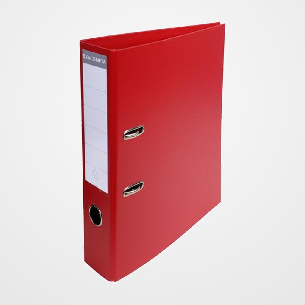 ARCHIVADOR palanca EXACOMPTA PREM TOUCH FORRADO PVC RADO A4 70mm ROJO