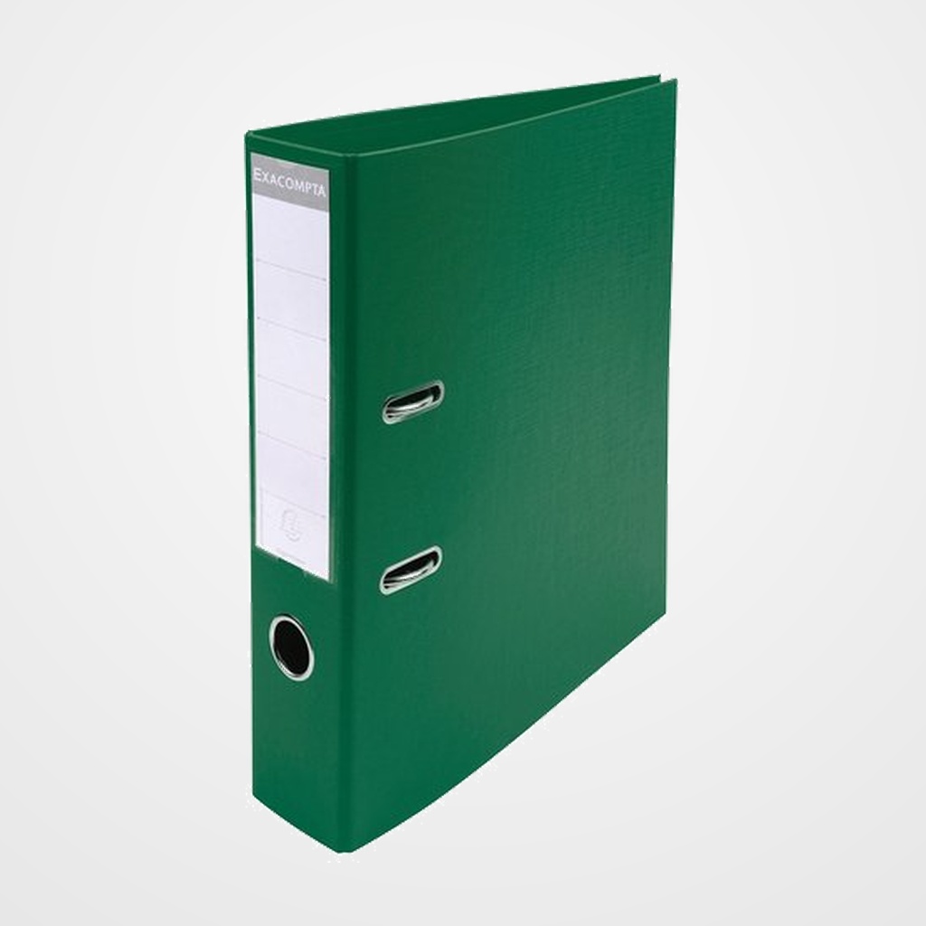 ARCHIVADOR palanca EXACOMPTA PREM TOUCH FORRADO PVC RADO A4 70mm VERDE OSCURO