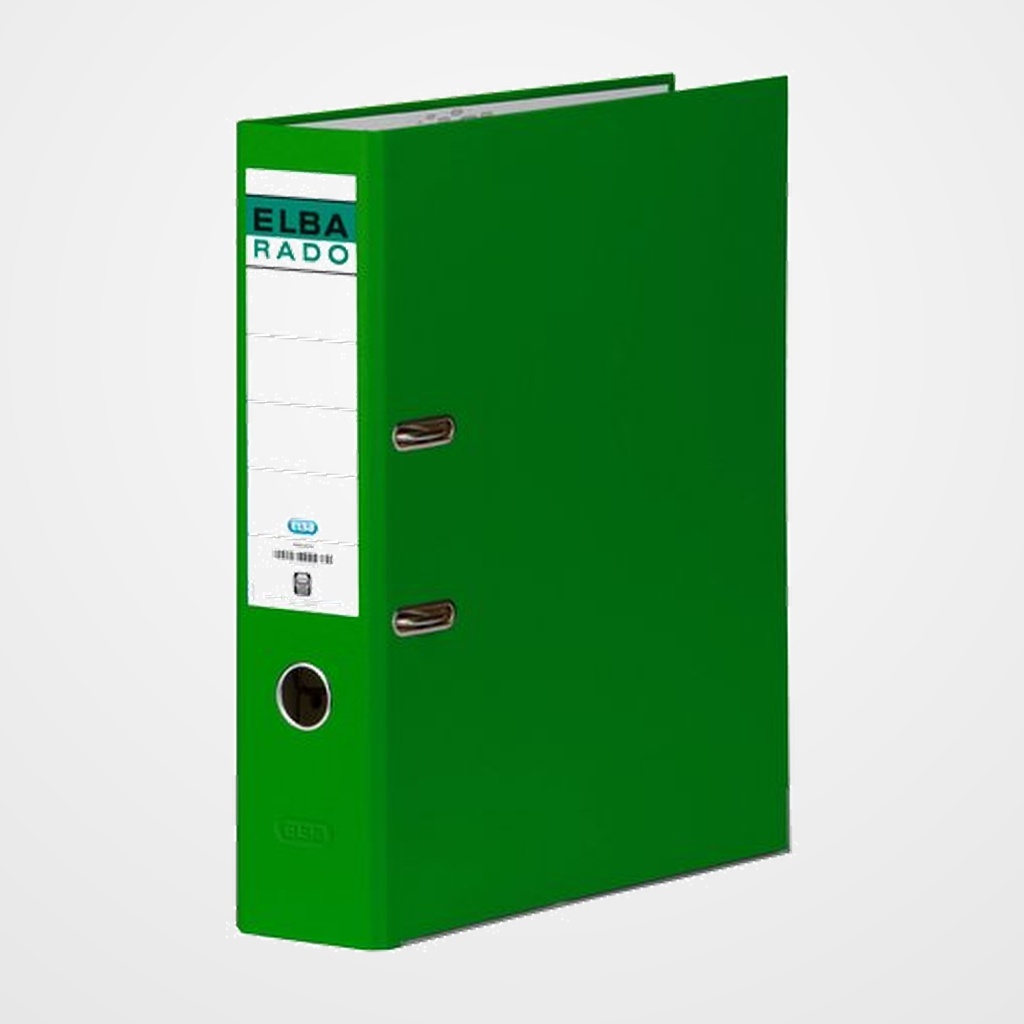 ARCHIVADOR palanca ELBA FORRADO PVC RADO CHIC A4 80mm VERDE (1047702)