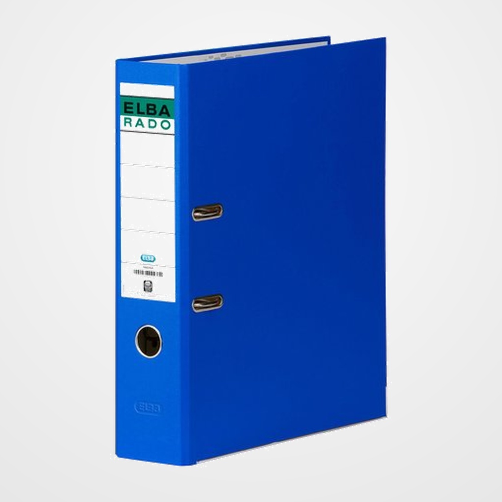 ARCHIVADOR palanca ELBA FORRADO PVC RADO CHIC Fº 80mm AZUL