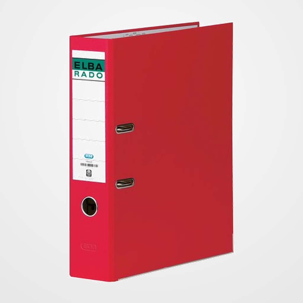 ARCHIVADOR palanca ELBA FORRADO PVC RADO CHIC Fº 80mm ROJO (1097703)