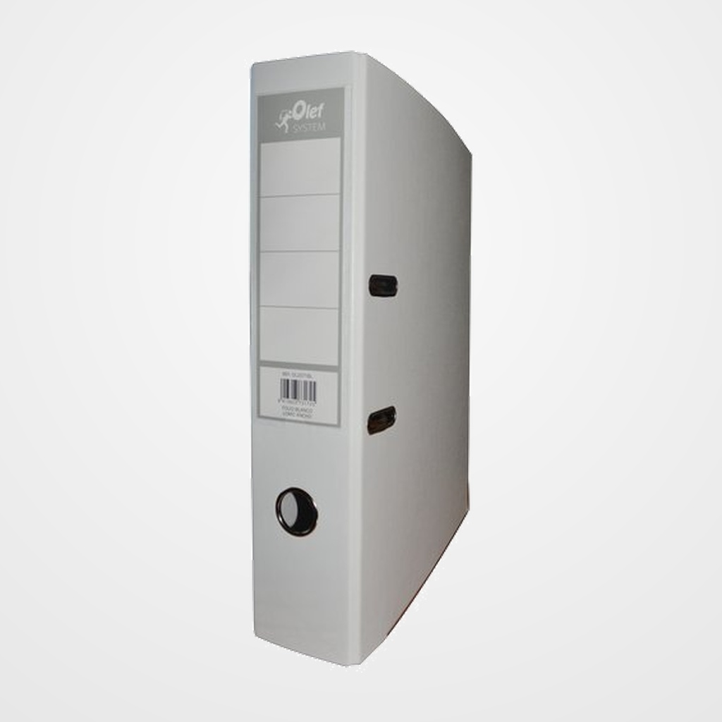 ARCHIVADOR palanca OLEF PLASTIF.COLOR A4 75mm BLANCO