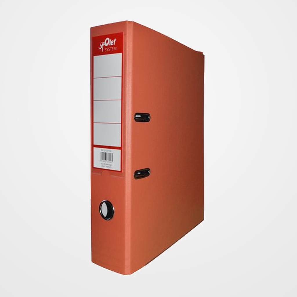 ARCHIVADOR palanca OLEF PLASTIF.COLOR A4 75mm NARANJA