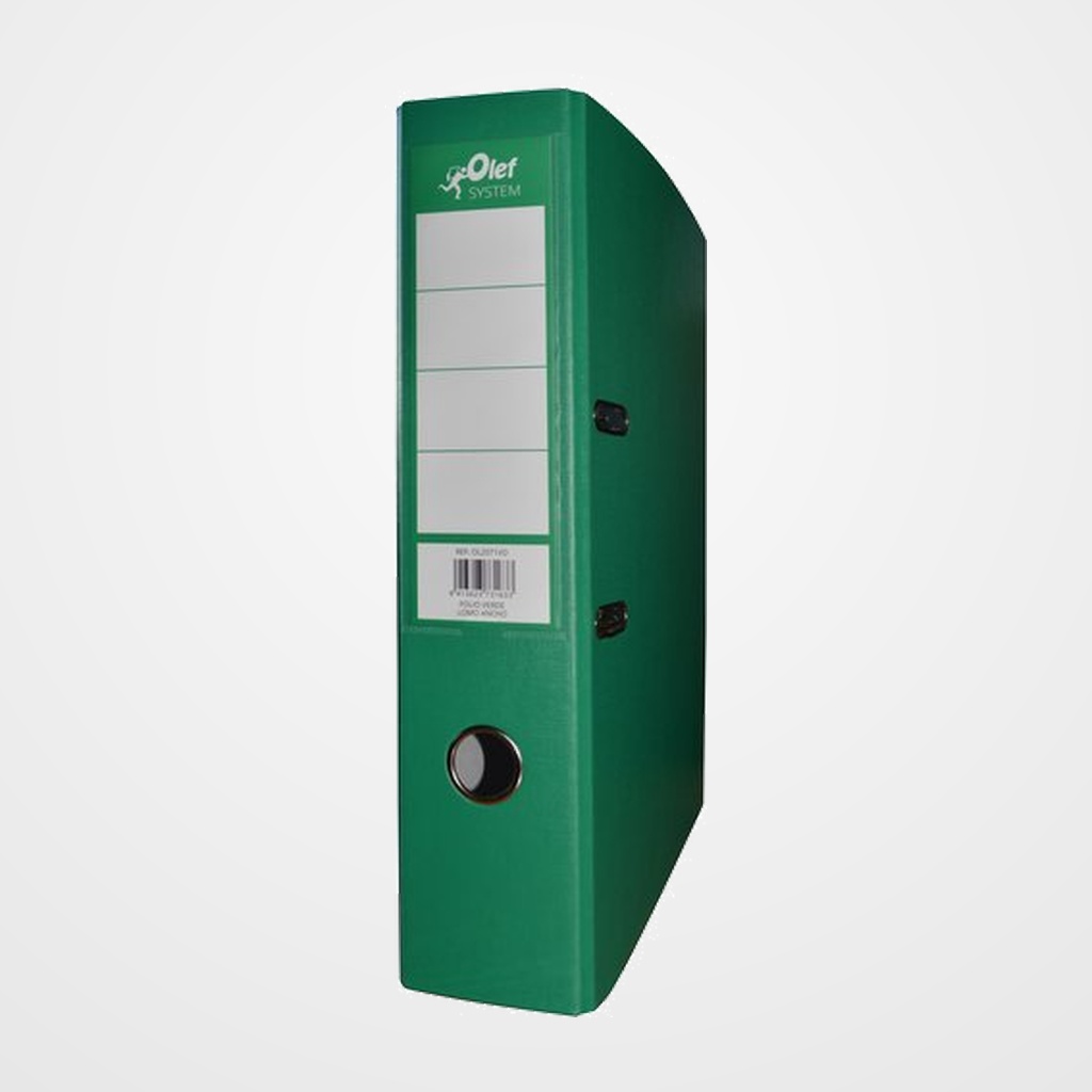 ARCHIVADOR palanca OLEF PLASTIF.COLOR Fº 50mm VERDE