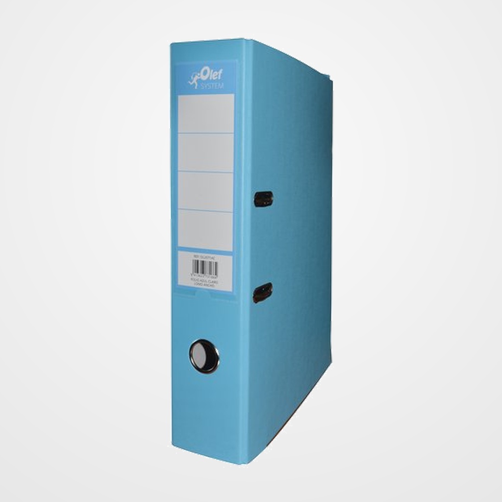 ARCHIVADOR palanca OLEF PLASTIF.COLOR Fº 75mm AZUL CLARO