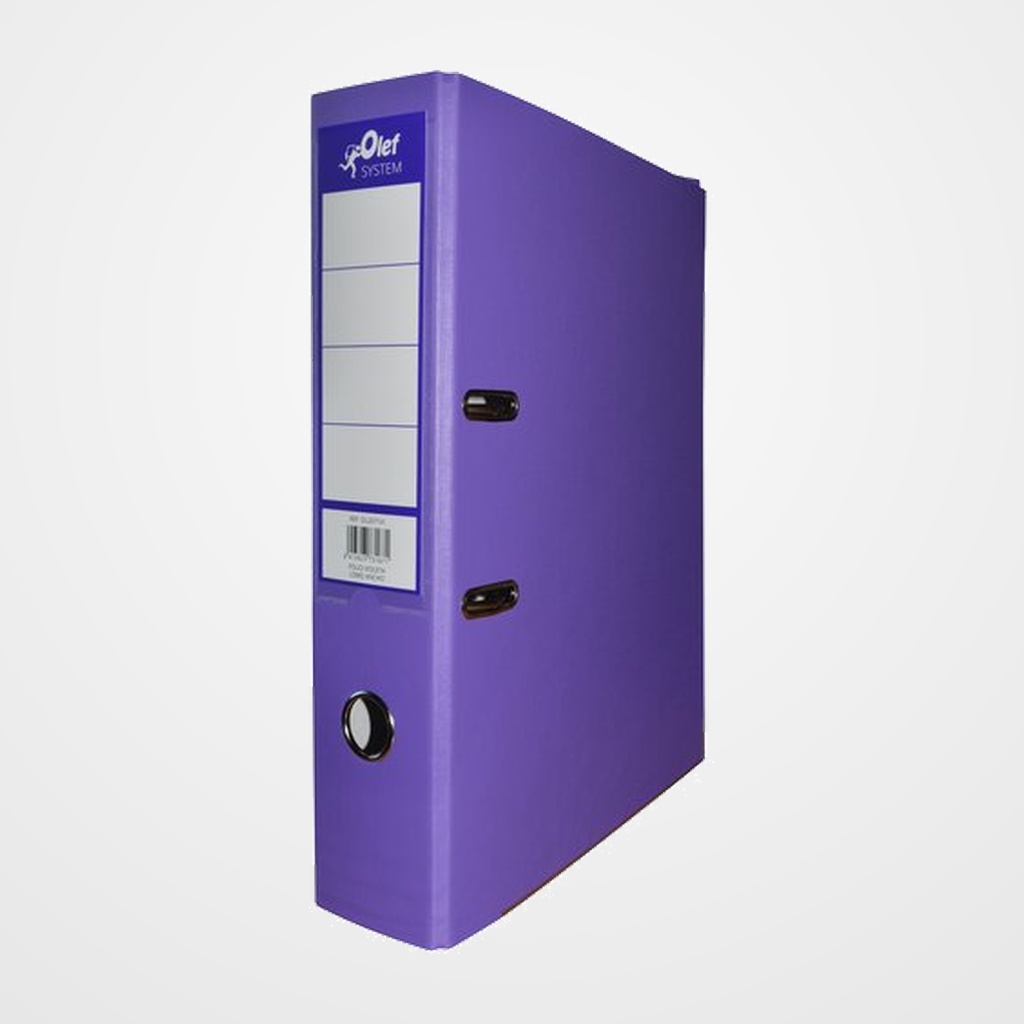 ARCHIVADOR palanca OLEF PLASTIF.COLOR Fº 75mm VIOLETA
