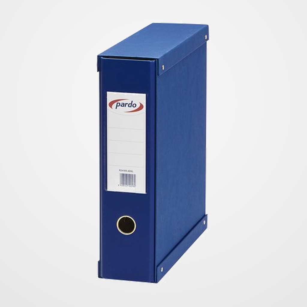 ARCHIVADOR palanca PARDO FORRADO PVC A4 con CAJA 70mm AZUL