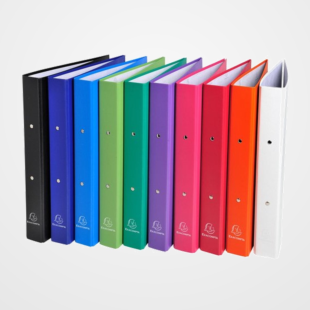 CARPETA de ANILLAS EXACOMPTA CARTON FORRADO A4 2 an.REDONDA 30mm SURTIDO (10 col.)