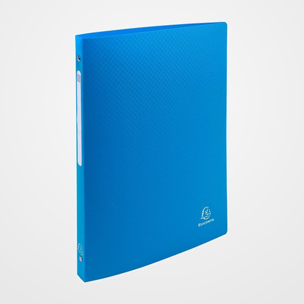 CARPETA de ANILLAS EXACOMPTA PP A4 4 an.REDONDA 15mm AZUL