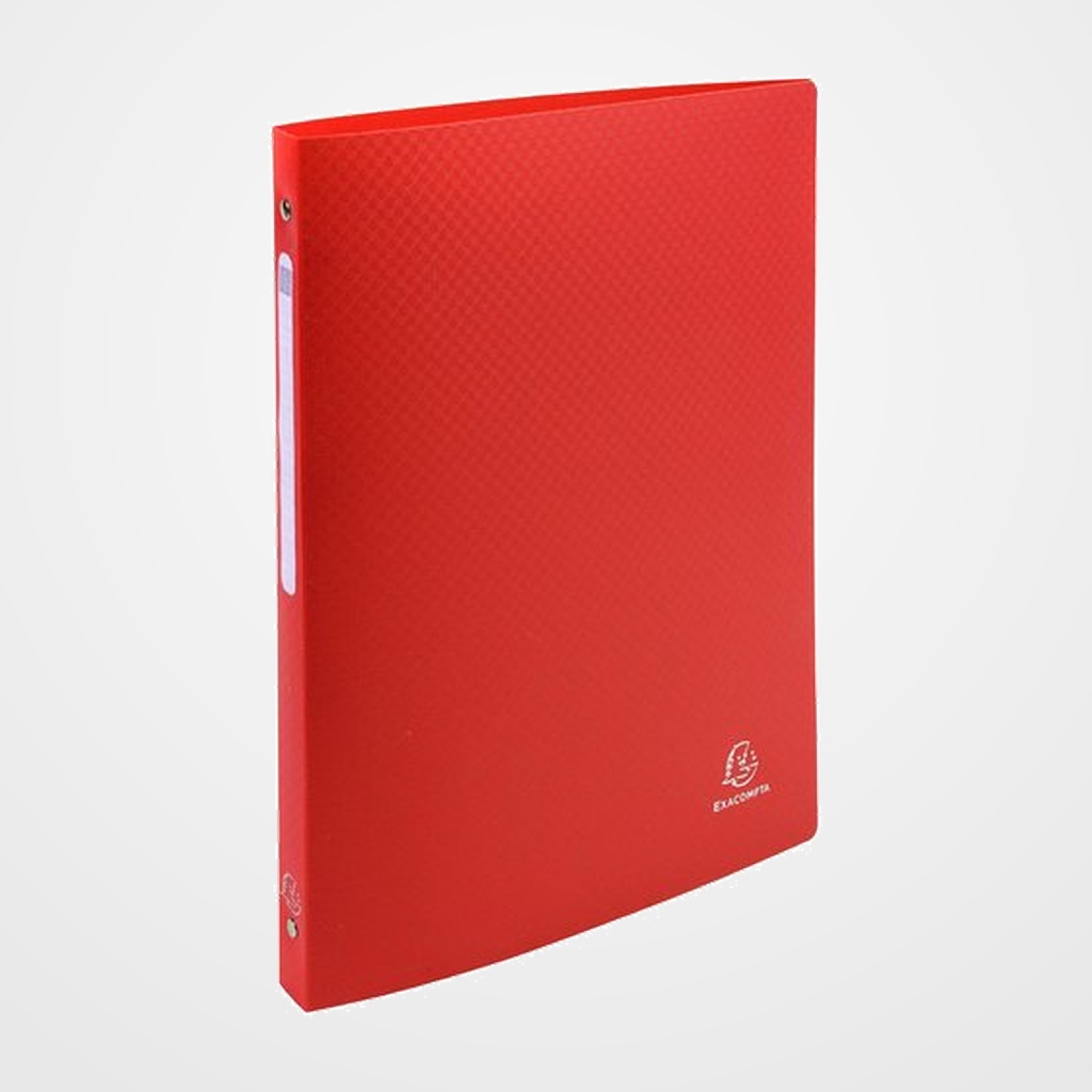 CARPETA de ANILLAS EXACOMPTA PP A4 4 an.REDONDA 15mm ROJO