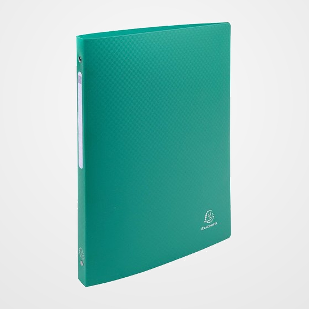 CARPETA de ANILLAS EXACOMPTA PP A4 4 an.REDONDA 15mm VERDE